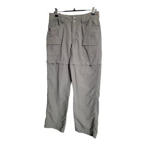 North Face Pants Women 4 Brown Hiking  Convertible Roll Up Leg Gorpcore Camping